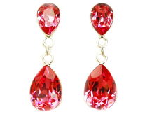 DŁUGIE MIGDAŁY ROSE RÓŻOWE ŁEZKI SWAROVSKI