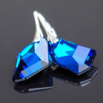 WIELKIE KOLCZYKI DE ART BERMUDA BLUE SWAROVSKI  - 5