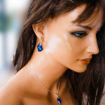 WIELKIE KOLCZYKI DE ART BERMUDA BLUE SWAROVSKI  - 8