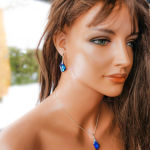 WIELKIE KOLCZYKI DE ART BERMUDA BLUE SWAROVSKI  - 10