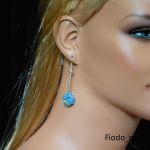 DŁUGIE KULE AQUAMARINE PLECIONE - 2