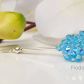 DŁUGIE KULE AQUAMARINE PLECIONE