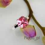 PIERŚCIONEK KOSTKA  LIGHT ROSE - 3