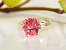 PIERŚCIONEK KOSTKA  LIGHT ROSE
