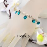 BRANSOLETKA BLUE ZIRCON  9 KAMIENI - 3
