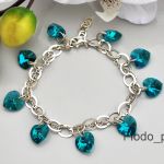 BRANSOLETKA BLUE ZIRCON  9 KAMIENI - 2