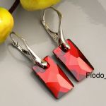 KOMPLET PENDULAR RED MAGMA SWAROVSKI - 4