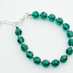 BRANSOLETKA KORALIKI EMERALD SZMARAGD - 2