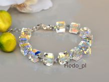 ORYGINALNA BRANSOLETKA SWAROVSKI CUDNA KOSTKA