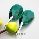 SZMARAGDOWE KOLCZYKI MIGDAŁ SWAROVSKI EMERALD - 2