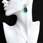 SZMARAGDOWE KOLCZYKI MIGDAŁ SWAROVSKI EMERALD - 3