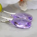 KOLCZYKI MIGDAŁ SWAROVSKI DELIKATNY FIOLET - 3