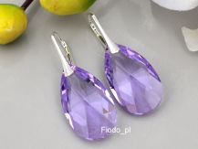 KOLCZYKI MIGDAŁ SWAROVSKI DELIKATNY FIOLET