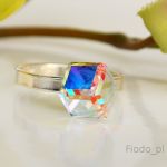 PIERŚCIONEK KOSTKA  CRYSTAL AB - 4