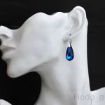 KOLCZYKI MIGDAŁ SWAROVSKI SZAFIR HELIOTROPE - 4