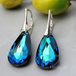 KOLCZYKI TEARDROP BERMUDA BLUE - 4