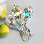 DUŻY KOMPLET KROPLA ŁEZKA SWAROVSKI OPALIZUJĄCY - 3