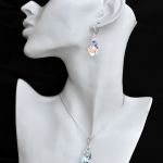 DUŻY KOMPLET KROPLA ŁEZKA SWAROVSKI OPALIZUJĄCY - 5