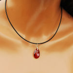 MIGDAŁ Red Magma piękna czerwień kryształ Swarovski - 10