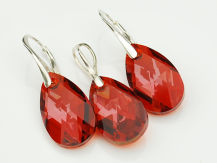 MIGDAŁ Red Magma piękna czerwień kryształ Swarovski