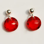 Sztyfty szlifowane koła czerwień czerwone 8 mm Swarovski Crystals - 2