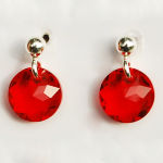 Sztyfty szlifowane koła czerwień czerwone 8 mm Swarovski Crystals - 3
