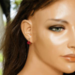 Sztyfty szlifowane koła czerwień czerwone 8 mm Swarovski Crystals - 5