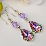 DŁUGIE KOLCZYKI BAROK VITRAIL LIGHT SWAROVSKI 22M - 3