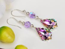 DŁUGIE KOLCZYKI BAROK VITRAIL LIGHT SWAROVSKI 22M