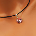 Wisiorek sqaure light rose róż kryształ Swarovski - 4