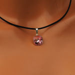 Wisiorek sqaure light rose róż kryształ Swarovski - 5