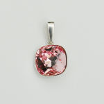 Wisiorek sqaure light rose róż kryształ Swarovski - 3