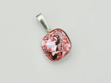 Wisiorek sqaure light rose róż kryształ Swarovski