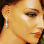 DŁUGIE MIGDAŁY OPALIZUJĄCE ŁEZKI SWAROVSKI - 5