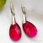 KOLCZYKI MAŁE MIGDAŁY RUBY - 2
