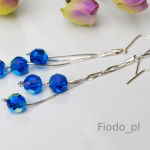KOLCZYKI TRZY KULKI CAPRI BLUE - 2