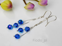 KOLCZYKI TRZY KULKI CAPRI BLUE