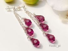TRZY KROPLE AMETHYST NA ŁAŃCUSZKU