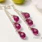 TRZY KROPLE AMETHYST NA ŁAŃCUSZKU