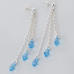 TRZY KROPLE AQUAMARINE NA ŁAŃCUSZKU - 2