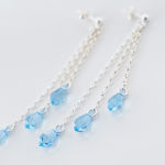 TRZY KROPLE AQUAMARINE NA ŁAŃCUSZKU - 3