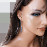 TRZY KROPLE AQUAMARINE NA ŁAŃCUSZKU - 6