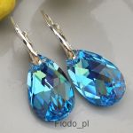KOLCZYKI MIGDAŁ 22 MM AQUAMARINE AB - 4