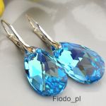 KOLCZYKI MIGDAŁ 22 MM AQUAMARINE AB - 3