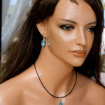 KOLCZYKI MIGDAŁ 22 MM AQUAMARINE AB - 6