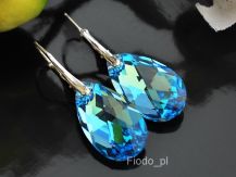 KOLCZYKI MIGDAŁ 22 MM AQUAMARINE AB