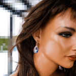 MIGDAŁ STRASS 28 MM BLUE AB - 11