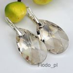 KOLCZYKI DUŻY MIGDAŁ 28MM SILVER SHADE - 3