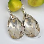 KOLCZYKI DUŻY MIGDAŁ 28MM SILVER SHADE - 6