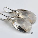 KOLCZYKI DUŻY MIGDAŁ 28MM SILVER SHADE - 5